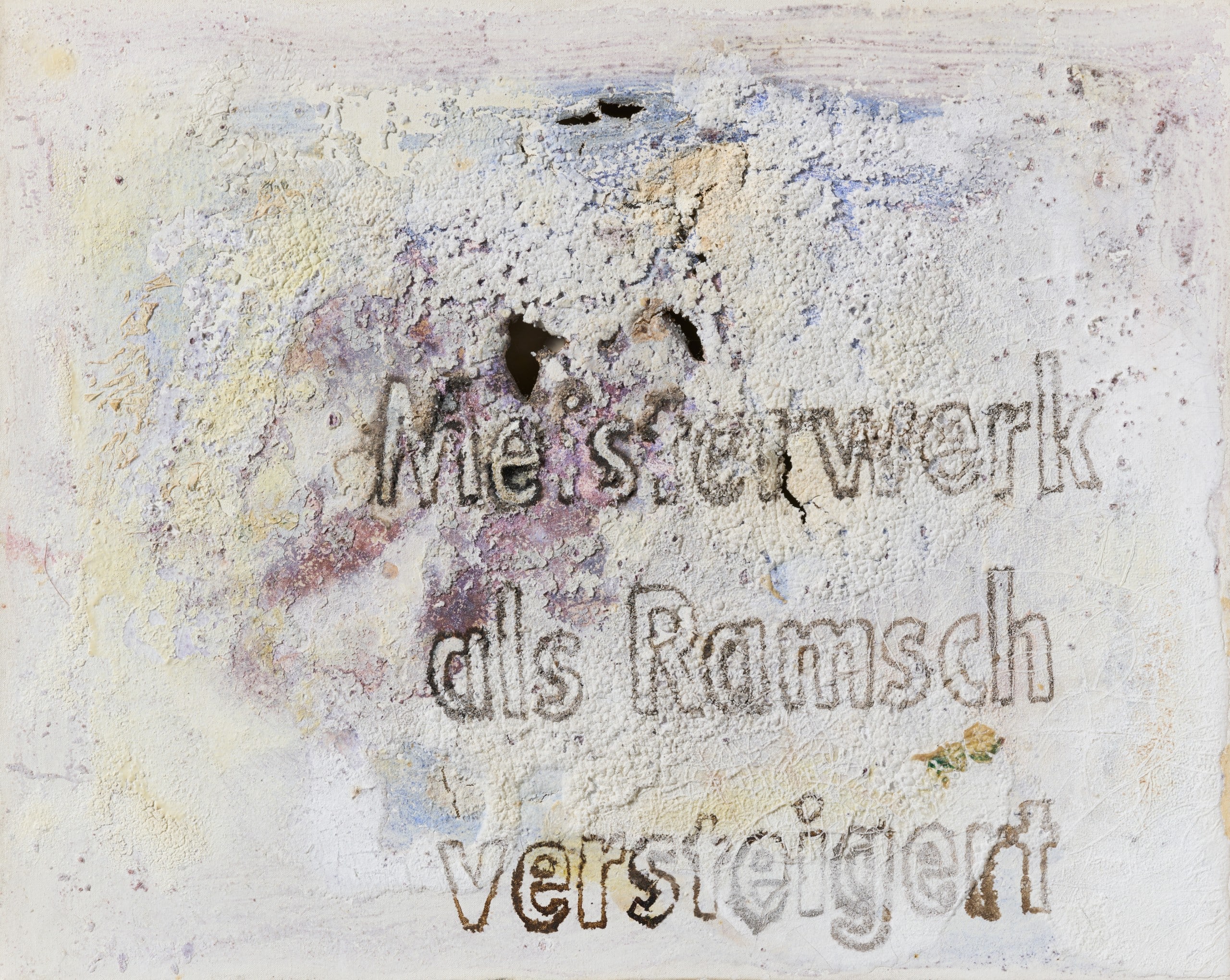 Zu den von König gesammelten Künstlern gehörte auch Sigmar Polke. Hier mit der Arbeit "Meisterwerk als Ramsch versteigert". Foto: Van Ham Kunstauktionen